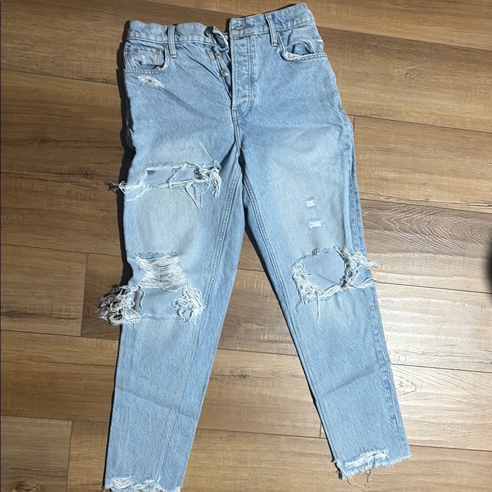 Free people- Distressed Light Blue Women's Jeans